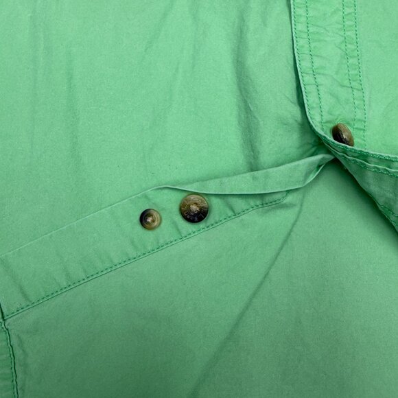 Men's L.L. BEAN Short‎ Sleeve Button Down Shirt #280918 Green | Size M - Picture 4 of 6